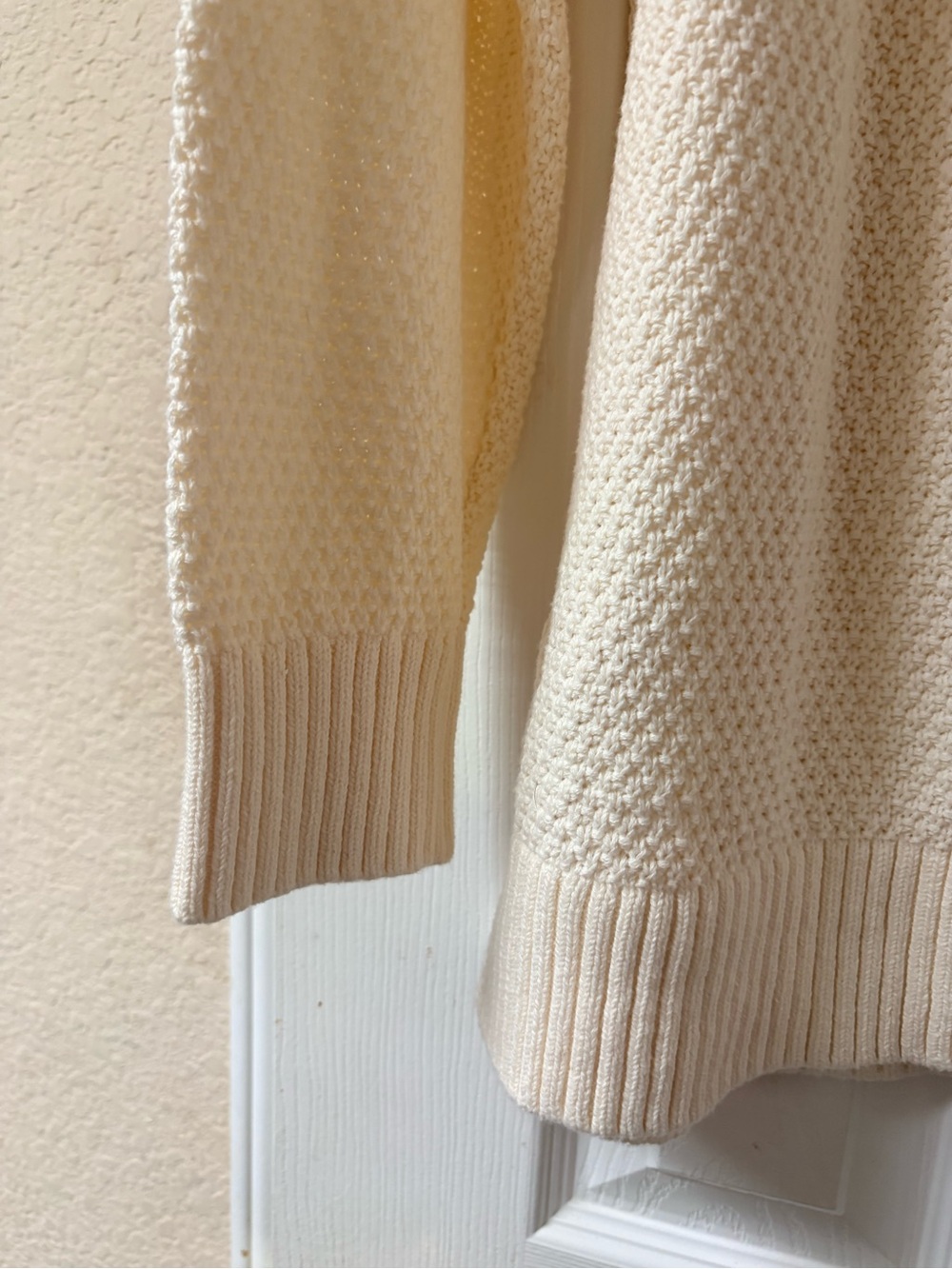 Old Navy Cream Ivory Textured Knit Longline Crewneck Tunic Sweater Large NWT - Picture 11 of 16